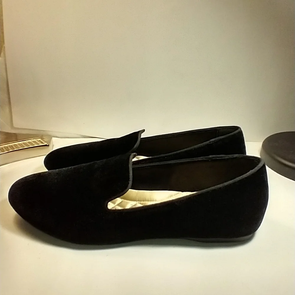 Birdies The Starling Black Velvet Loafers Shoes Women's sz 10.